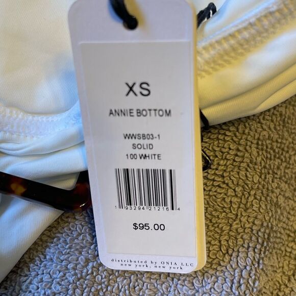 WEWEREWHAT  Annie Belted White Bikini Bottoms.Size XS - Picture 9 of 10